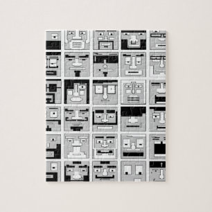 Quebra-cabeça design de caráteres do pixel 8bit