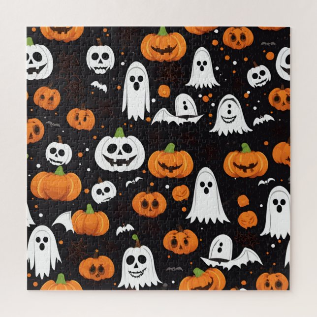 Quebra-cabeça design de decoração de halloween (Vertical)