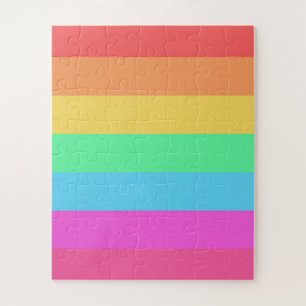 Quebra-cabeça Design de faixas de cores do arco-íris do Pastel