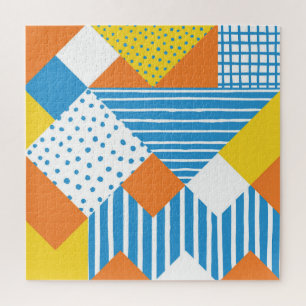 Quebra-cabeça Design de Fundo Abstrato de Vintage Geométrico