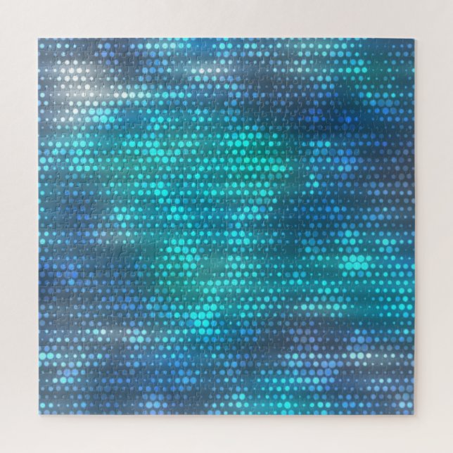 Quebra-cabeça Design de fundo azul-abstrato criativo. (Vertical)