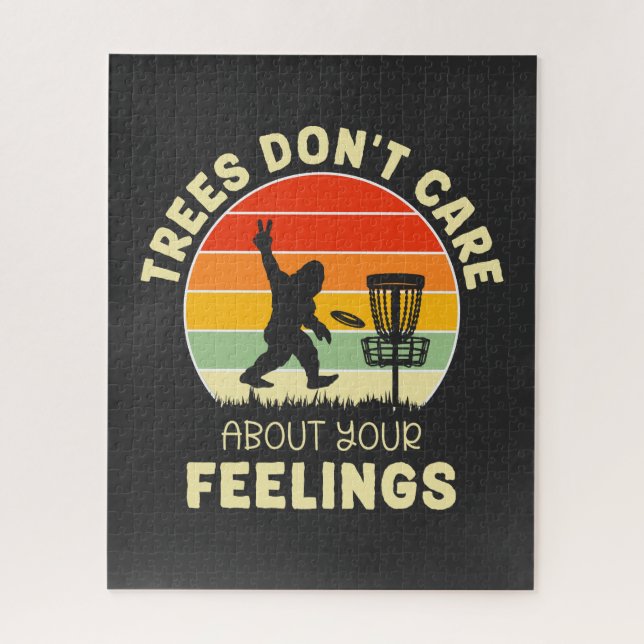 Quebra-cabeça Design de Golf de Disco Retro Engraçado | Amantes  (Vertical)