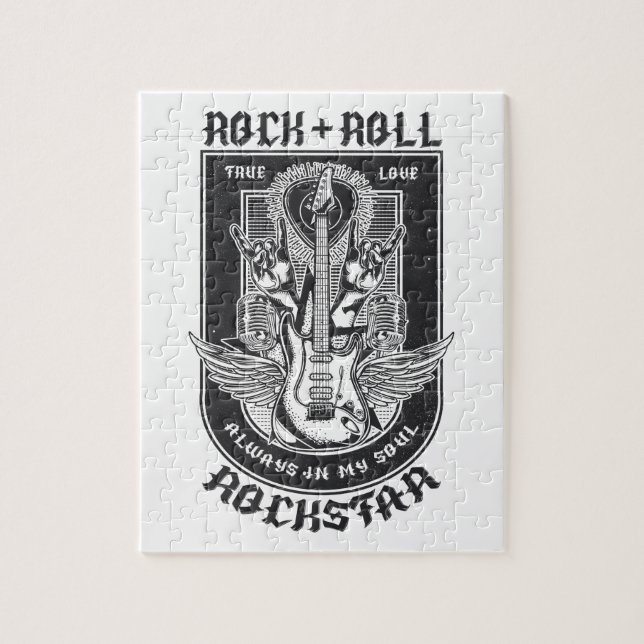 Quebra-cabeça Design de Guitar Rock (Vertical)