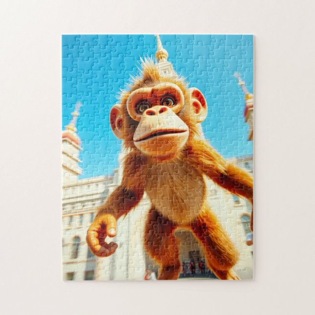 Quebra-cabeça Design de Macaco (Vertical)