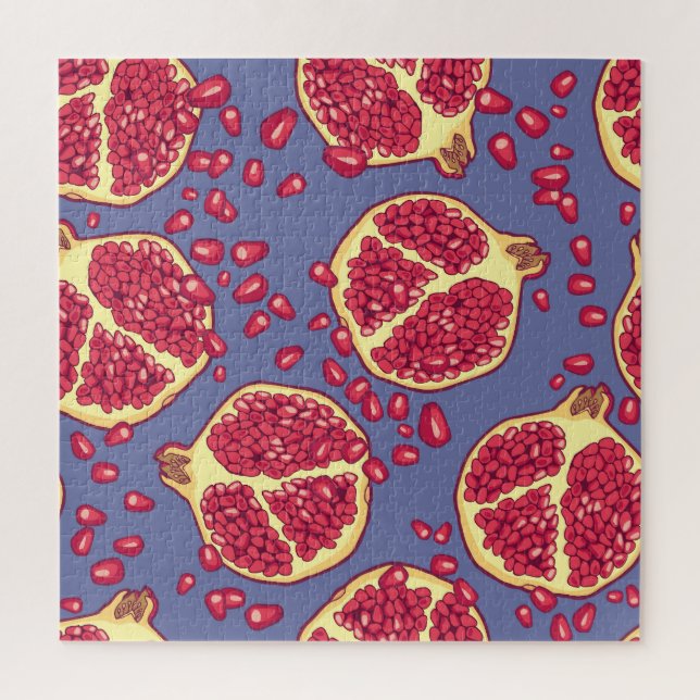 Quebra-cabeça Design de padrão sem costura da Fruta de de romã (Vertical)