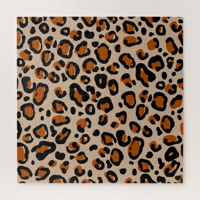 Quebra-cabeça Design de peles de leopardo, padrão sem descontinu (Vertical)