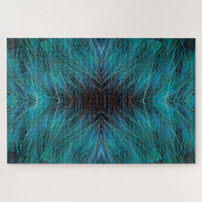 Quebra-cabeça Design de Pena Fractal Ave do Paraíso (Horizontal)