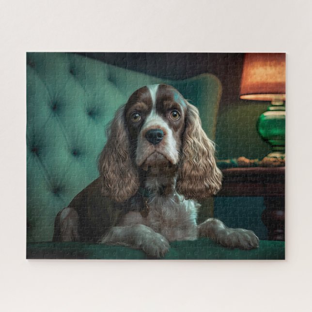 Quebra-cabeça Design de retrato clássico de Cocker Spaniel elega (Horizontal)