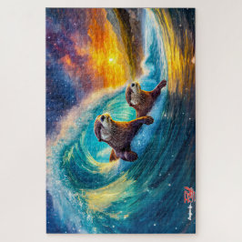 Quebra-cabeça Design De Surfe De Corpo De Otters Por Rich AMeN G