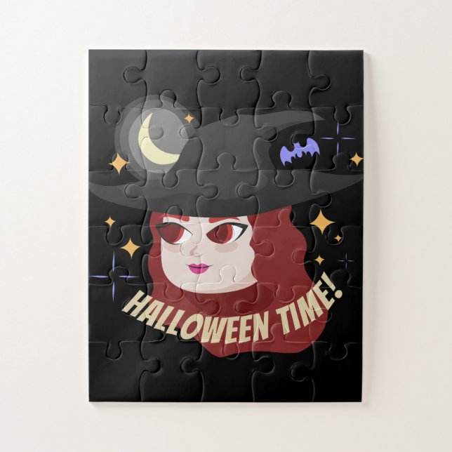 Quebra-cabeça Design de Tempo de Halloween Fofo (Vertical)