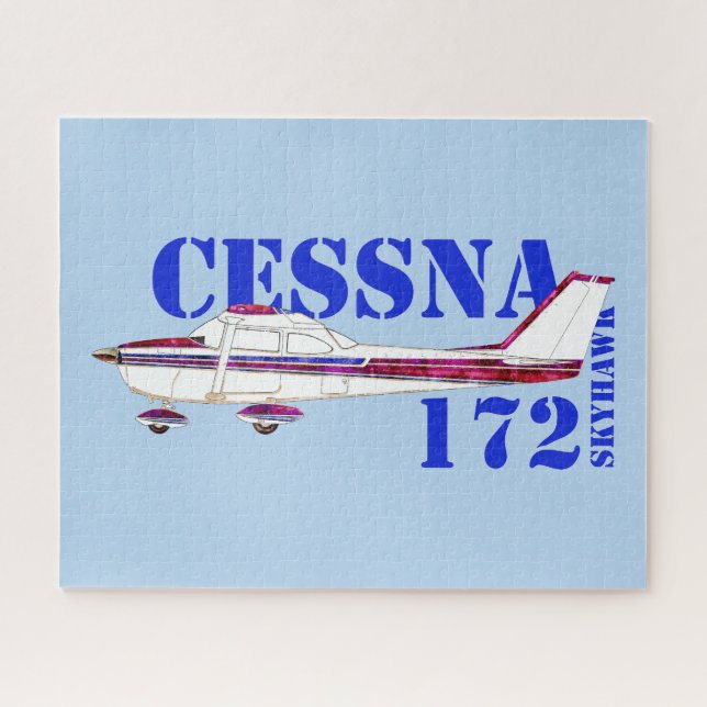 Quebra-cabeça Design de texto Negrito da Ilustração Skyhawk Cess (Horizontal)