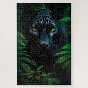 Quebra-cabeça Design de Vida Selvagem da Selva da Pantera Negra 