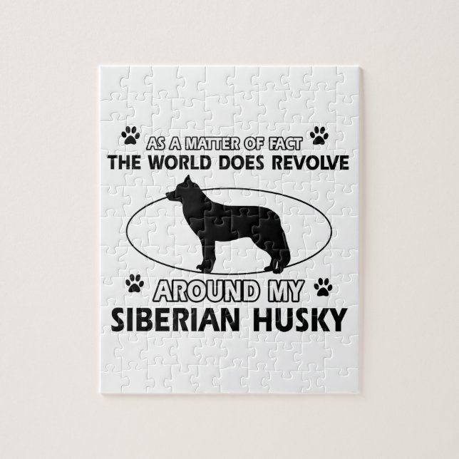 Quebra-cabeça design do rouco siberian (Vertical)