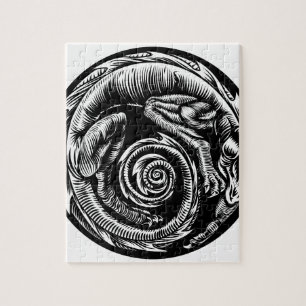 Quebra-cabeça Design do tatuagem do dragão