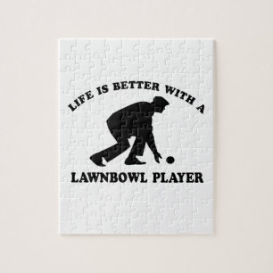 Quebra-cabeça Design do vetor de Lawnbowling