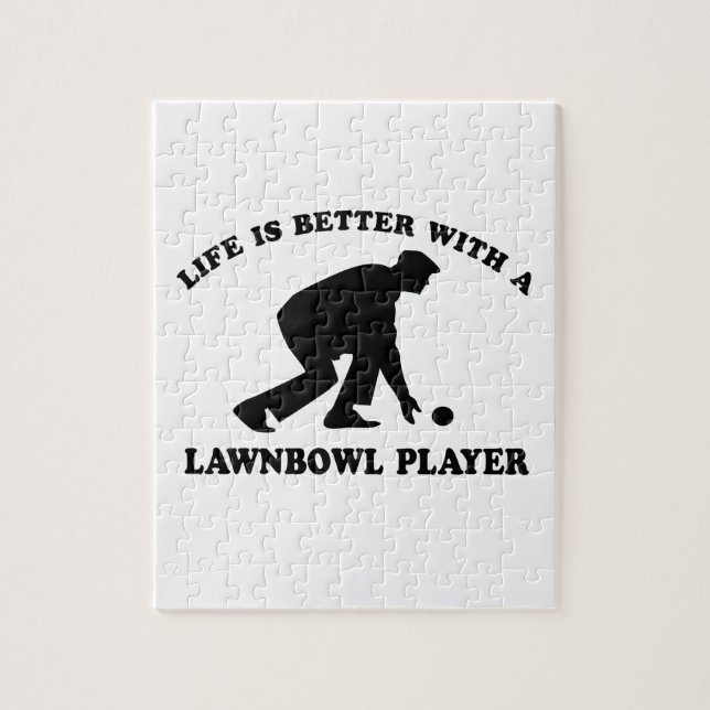Quebra-cabeça Design do vetor de Lawnbowling (Vertical)