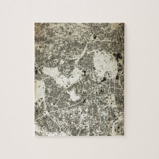 Quebra-cabeça Design do vintage das ruas e das construções da