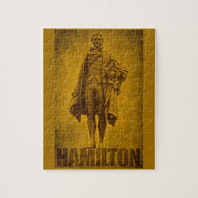 Quebra-cabeça Design Estátua de Alexander Hamilton (Vertical)