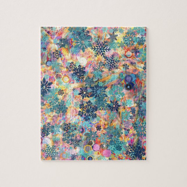 Quebra-cabeça Design extremamente misto com flocos de neve (Vertical)