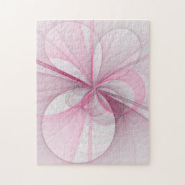 Quebra-cabeça Design Fractal de Cinza Abstrato moderno