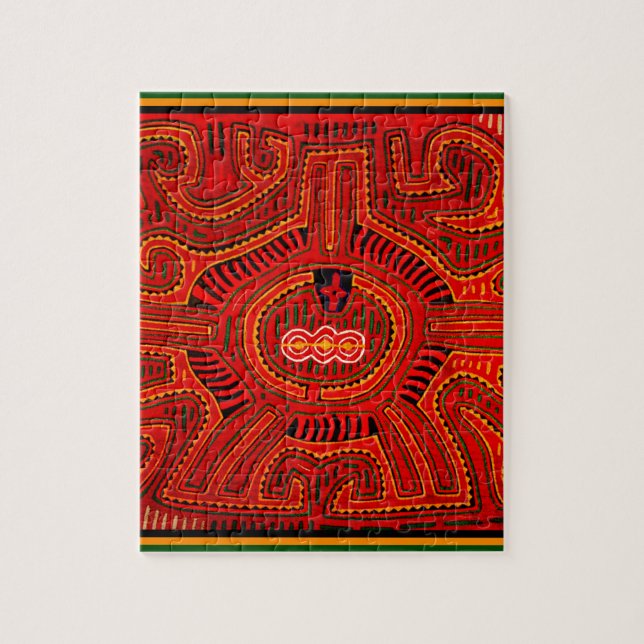 Quebra-cabeça Design Mola por índios San Blas (Vertical)