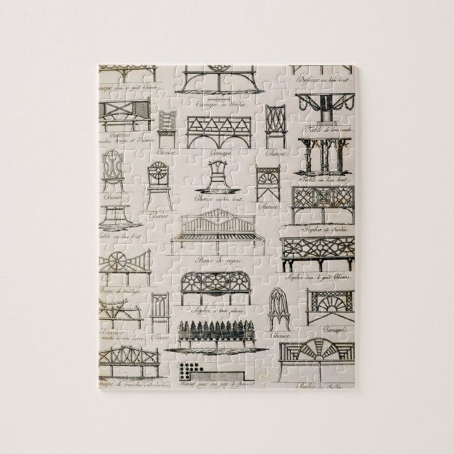 Quebra-cabeça Design para assentos de jardim, 'de um compêndio (Vertical)