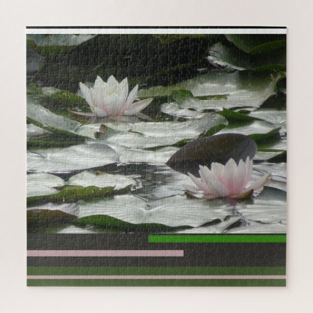 Quebra-cabeça Design Quebra-cabeça: Lindas Waterlillies Rosa (Vertical)