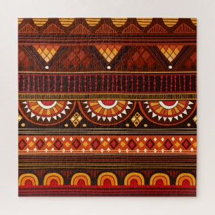 Quebra-cabeça Design tribal sem costura para várias utilizações.