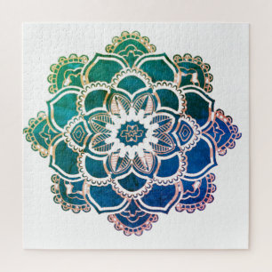 Quebra-cabeça Designs florais coloridos