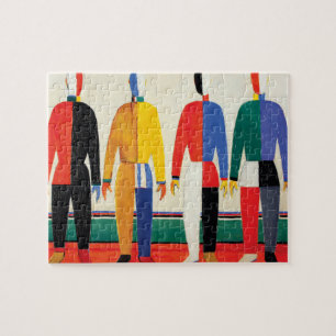 Quebra-cabeça Desportistas de Kazimir Malevich