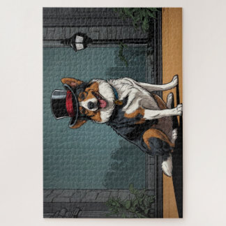 Quebra-cabeça Dessin chien berger australien dans une rue