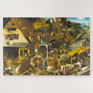Quebra-cabeça Detailed Pieter Brueghel "Dutch Proverbs" 1559,