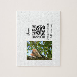 Quebra-cabeça Detalhes simples do nome do animal QR código adici