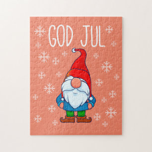 Quebra-cabeça Deus Jul, Tomte Sueco Gnomo, Feliz Escandinava