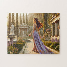 Quebra-cabeça Deusa Grega Fantasia Elegância Clássica de Jardim