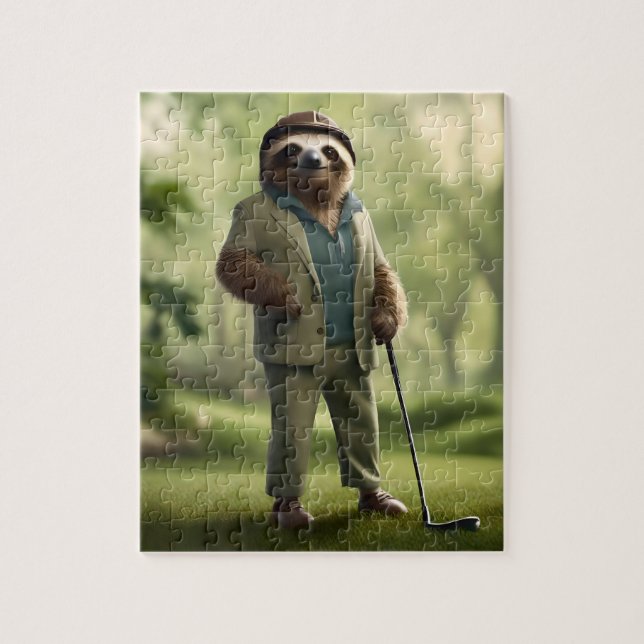 Quebra-cabeça "Devagar e Firme: Uma Luz Vestida para Golfe (Vertical)