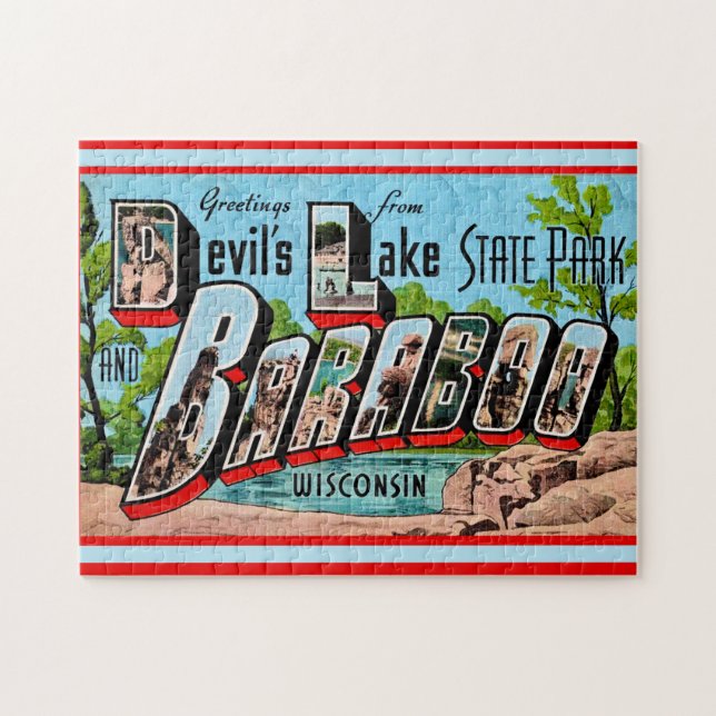 Quebra-cabeça Devil's Lake Baraboo WI  11x14 (Horizontal)