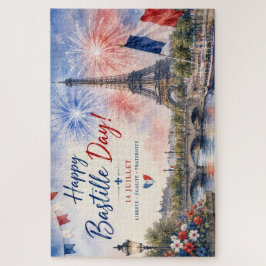Quebra-cabeça Dia da Bastilha fogos de artifício Torre Eiffel Ri