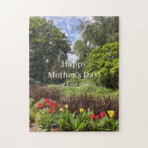 Quebra-cabeça Dia de as mães Feliz ou Seu Texto do Parque Natura