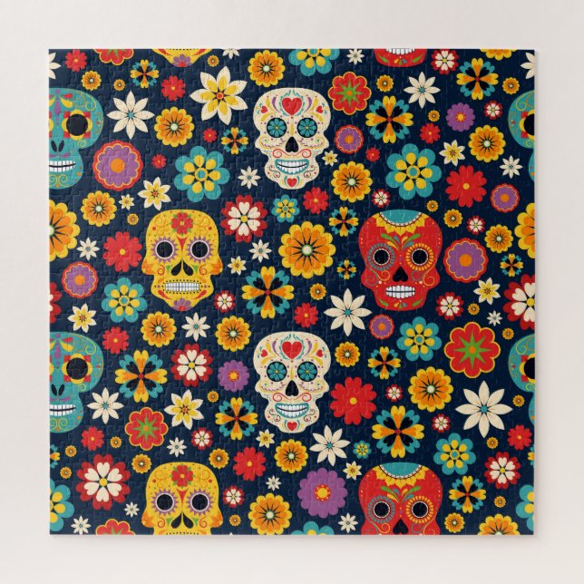 Quebra-cabeça Dia de los Muertos Vintage (Vertical)