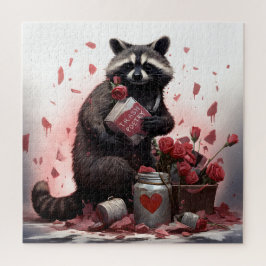 Quebra-cabeça Dia de os namorados de poesia de lixo Raccoon