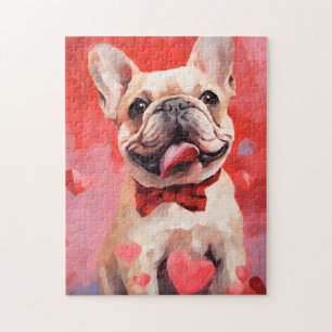 Quebra-cabeça Dia de os namorados francês Buldogue
