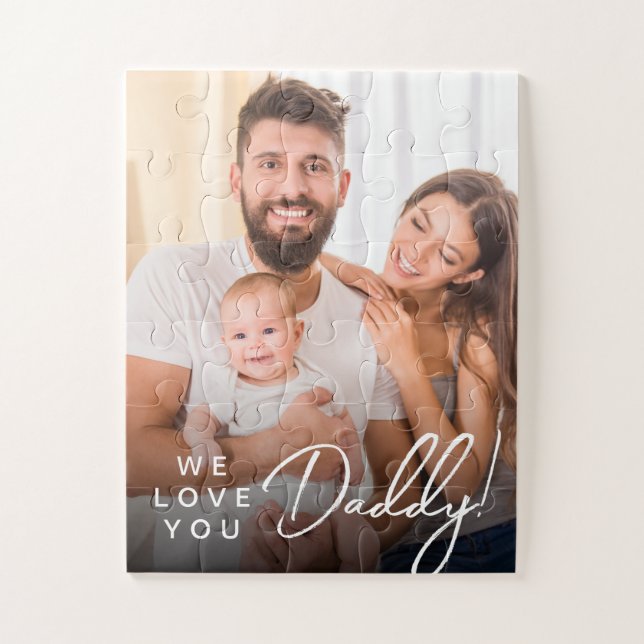 Quebra-cabeça Dia de os pais com a ideia de um Pai personalizado (Vertical)