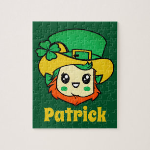 Quebra-cabeça Dia de São Patrício Leprechaun Personalizado Kids