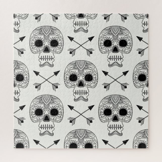 Quebra-cabeça Dia dos Mortos Caveira Mexicana (Vertical)