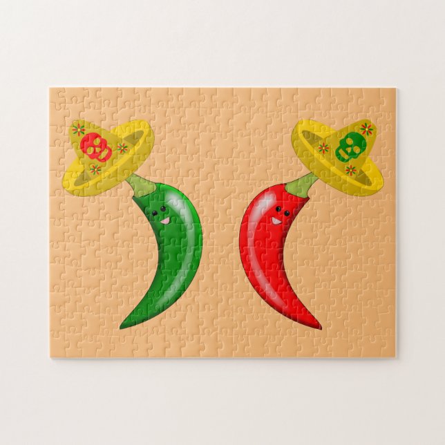 Quebra-cabeça Dia dos Mortos do Chile Mexicano (Horizontal)