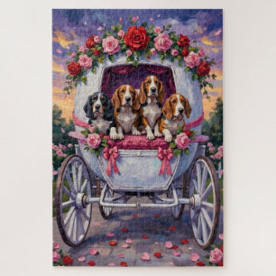 Quebra-cabeça Dia dos Namorados do Cão Basset Hound 