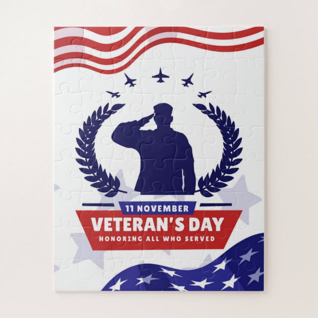 Quebra-cabeça Dia dos Veteranos - Honrando todos os que serviram (Vertical)