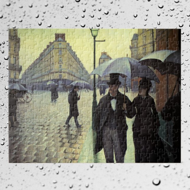 Quebra-cabeça Dia Rainy da Rua Paris por Gustave Caillebotte (Criador carregado)