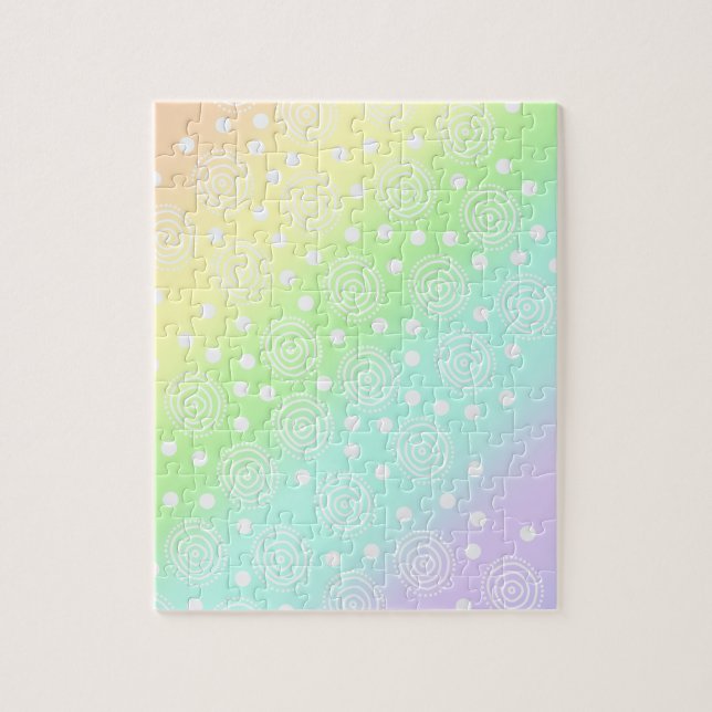 Quebra-cabeça Diagonal Pastel Rainbow Desafiando o (Vertical)